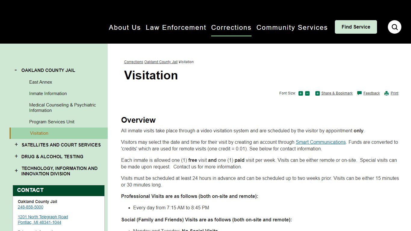 Visitation | Oakland County, MI